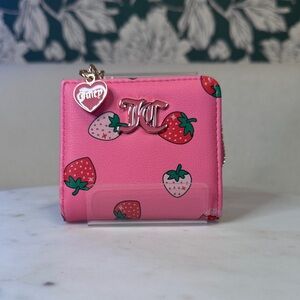 Juicy Couture Pink Wallet with Strawberry Design